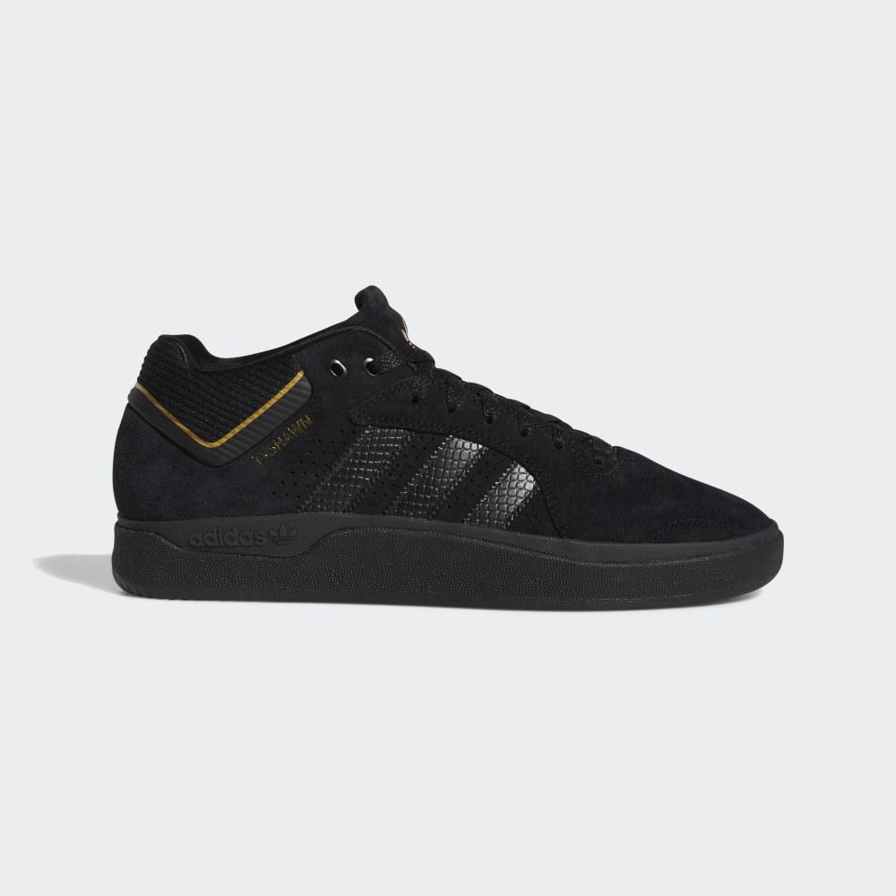 Adidasi Skate Adidas Tyshawn Dama Romania - Negrii/Aurii Metal EF8519